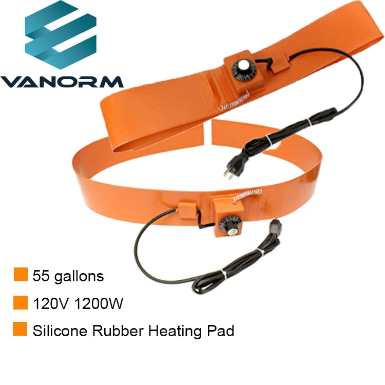 VANORM 200L 55 Gallon Oil Drum Band Barrel Heating Element Silicone Rubber Electric 220V Heater 1-Year Warranty Customizable - Изображение 4
