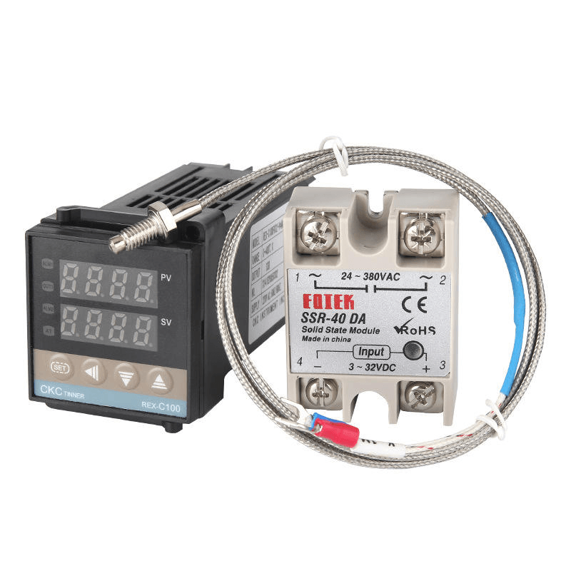サーモスタット REX-C100 PID 温度制御セット 熱電対 + 40DAソリッドステートリレー+ラジエーター温度検知パッケージセット - 画像 4