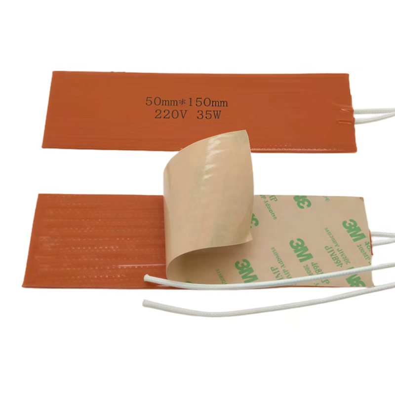 4 Pcs Industrial Flexible Silicone Rubber Heater 220V 35W 50*150mm Heating element Efficient Silicone Heating Pad for Equipment - Image 5