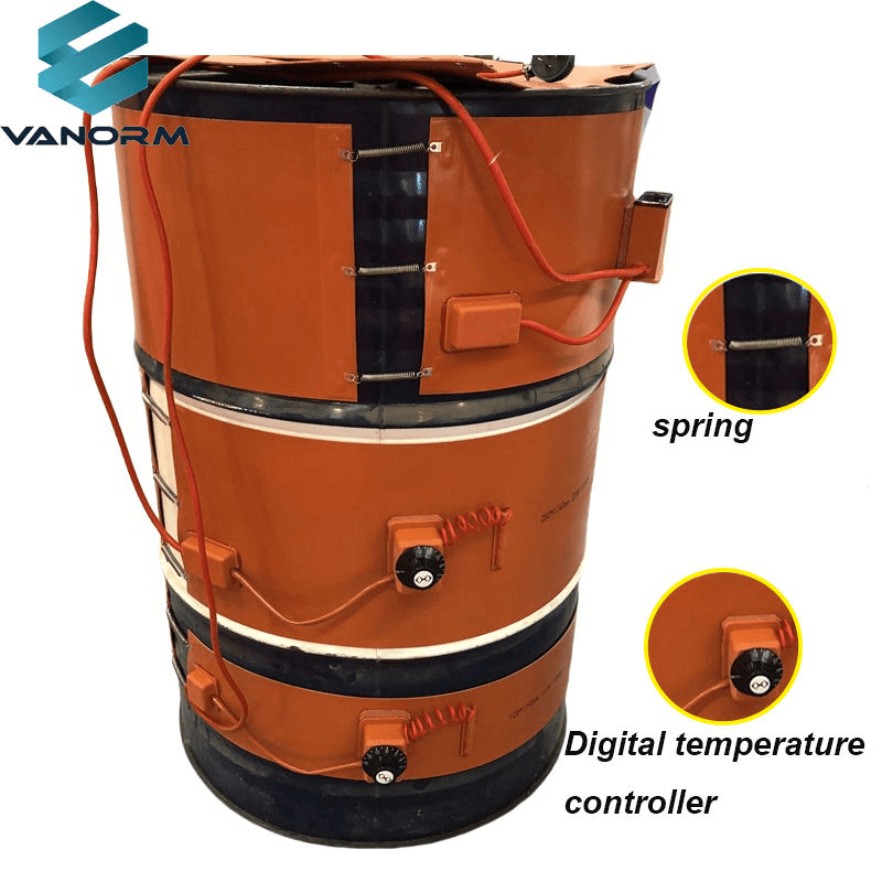 VANORM 200L 55 Gallon Oil Drum Band Barrel Heating Element Silicone Rubber Electric 220V Heaters with 2-Year Warranty - Image 4