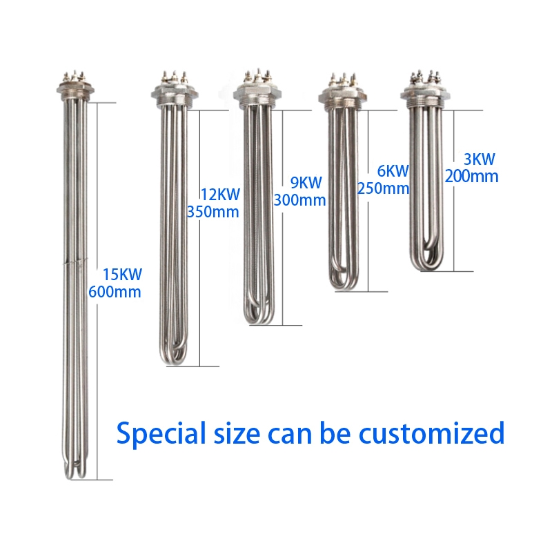 VANORM DN40 DN50 Immersion Heater Electric 220/380V SS304 Flange High-Temperature Customizable Capacity Thermal Oil Industrial - Image 6