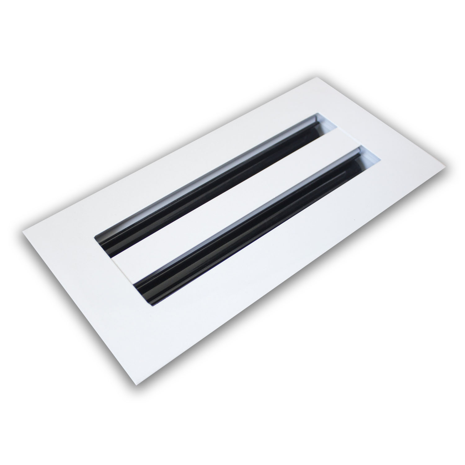 Modern AC Vent Cover 10x4 White Aluminum Alloy Plastic Air Register Grille for Ceiling Walls Floors Square Shape for Office Use