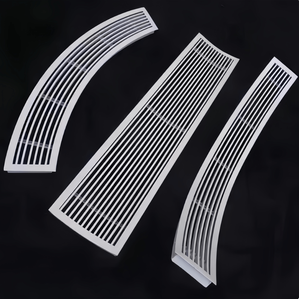 Arc-shaped air Diffuser for Central air Conditioning Grille ABS/Aluminum Material Exhaust Outlet for Hotel Restaurant Louvers