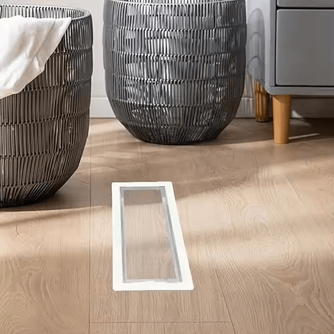 Modern 4 X 10" White Heavy Duty Floor Register Air Vent for AC Heating Minimalist Design Office Use - Image 6