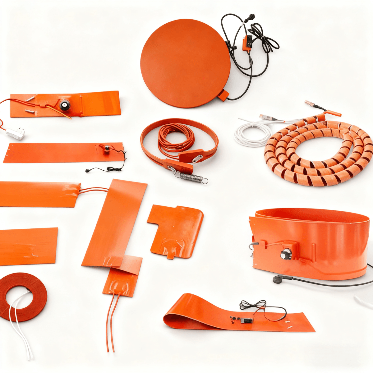 Customized 220V 260W Flexible Silicone Rubber Heater Pad 220*300mm with Glue for Heating Equipment