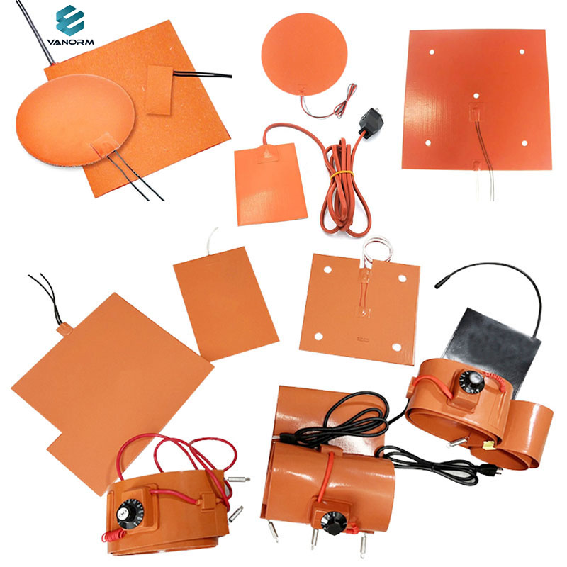Customized 220V 260W Flexible Silicone Rubber Heater Pad 220*300mm with Glue for Heating Equipment - Image 2