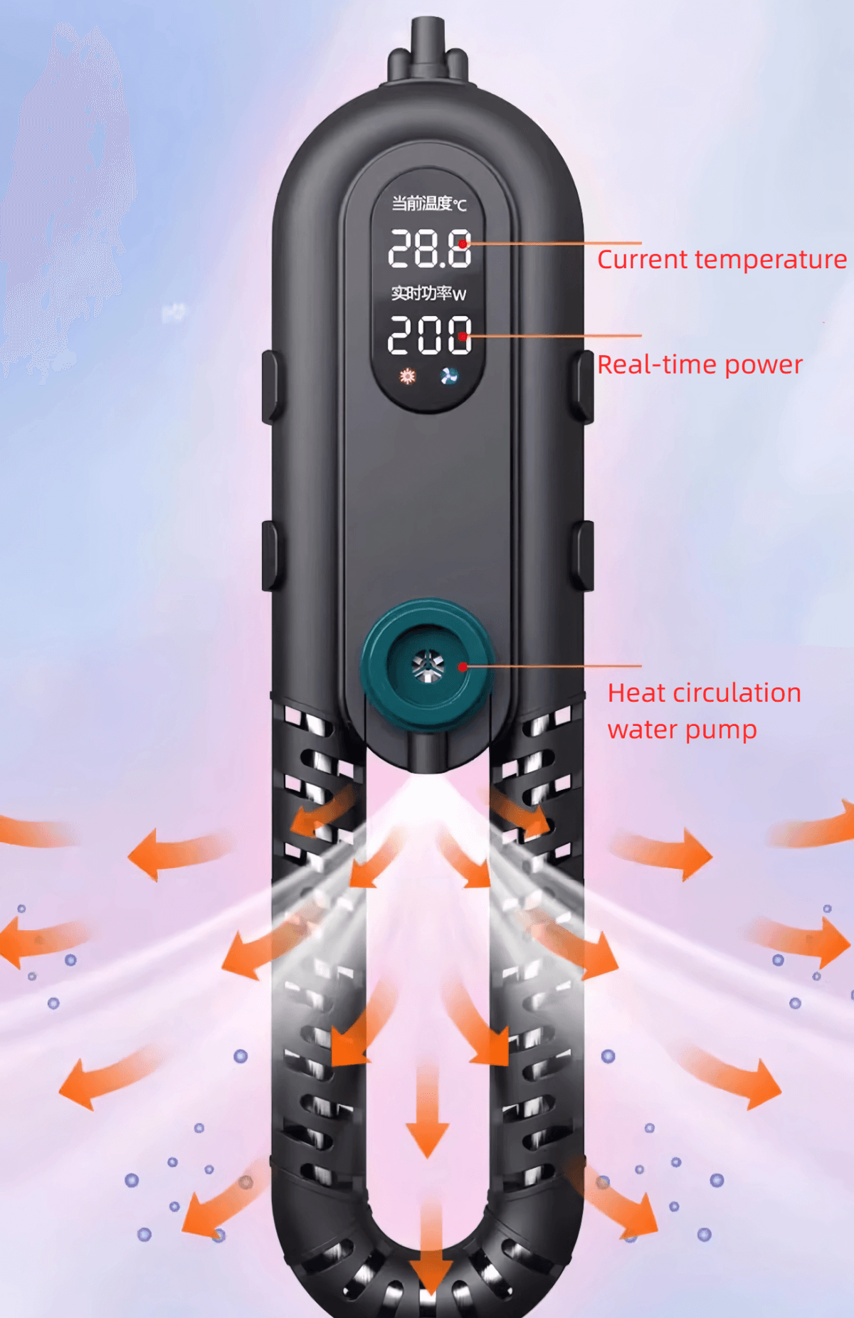200L/300L/500L/600L 316L Waterproof Fish Tank Heater with Automatic Temperature Control High-Accuracy Heating Element - Image 6