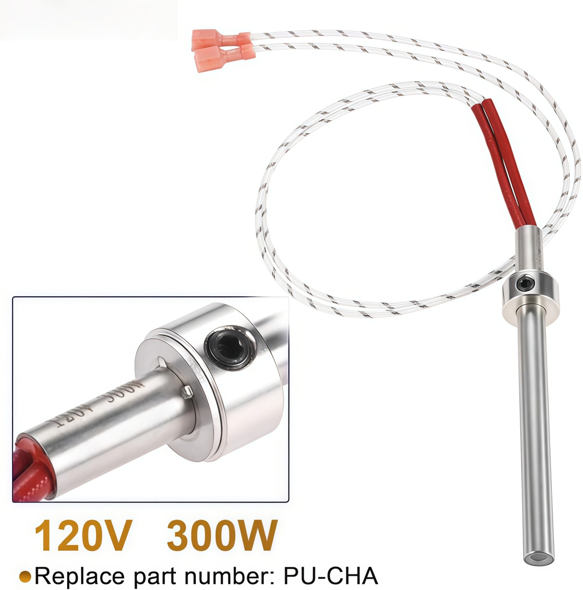 Replacement Englander Pellet Stove Igniter for England Part PU-CHA 300W 120V Stainless Steel Fireplace Grill Igniter 2-Year - Image 5