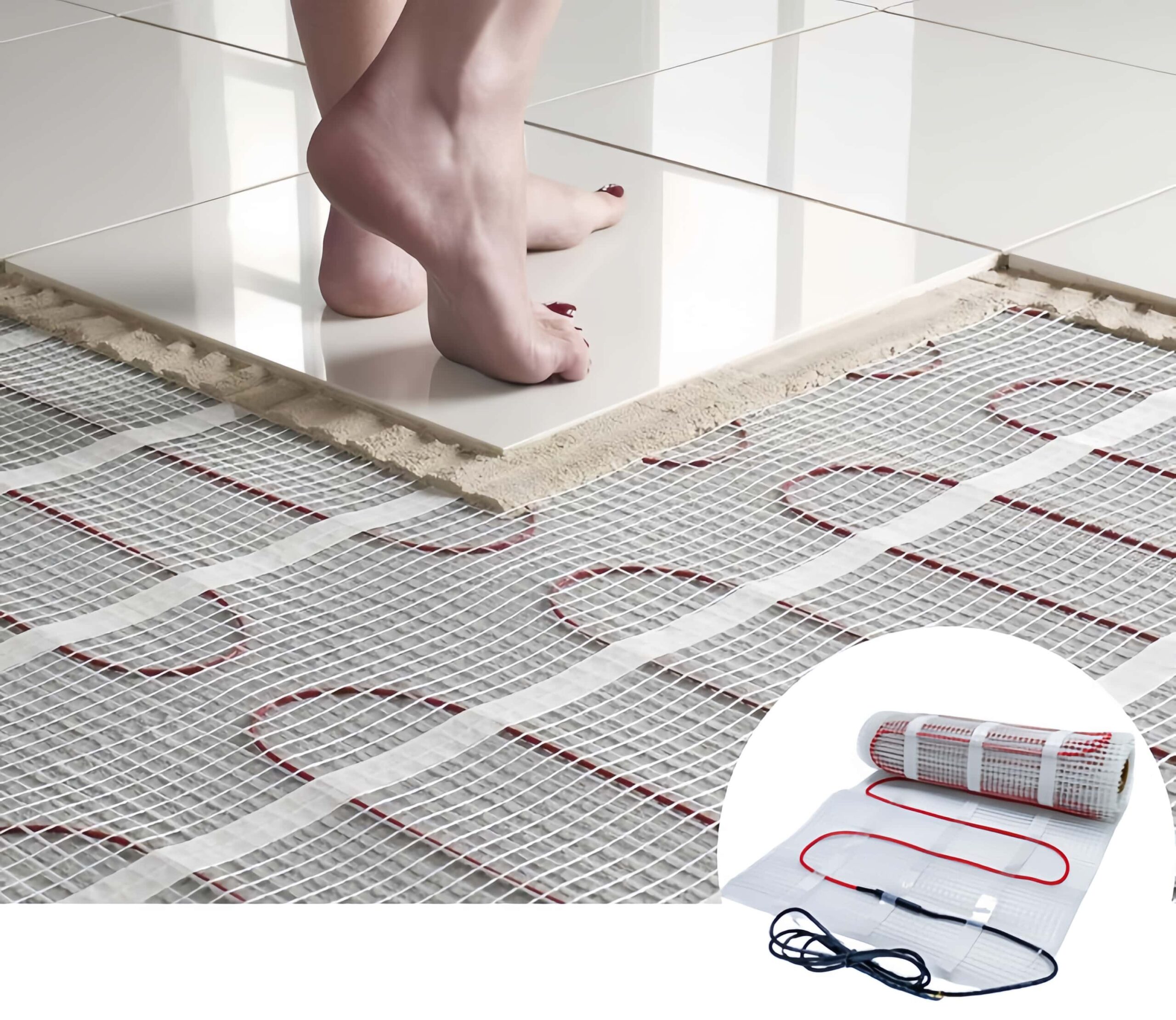 150W/M2 50cm Electric Flexible Heater Mat Winter Thermostat with Underfloor Heating for Room Warming - Image 5