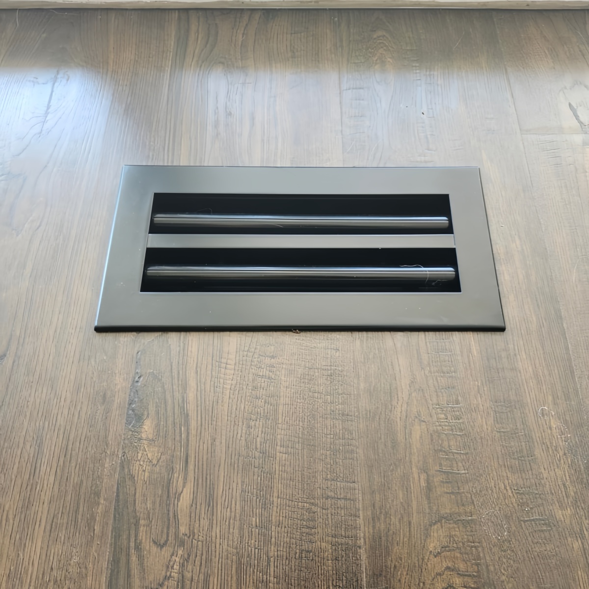 Couvercle de ventilation AC moderne 12*4 Forme carrée de planchers de murs de plafond de Grille de registre d'air en plastique d'alliage d'aluminium noir pour l'usage de bureau - Image 2