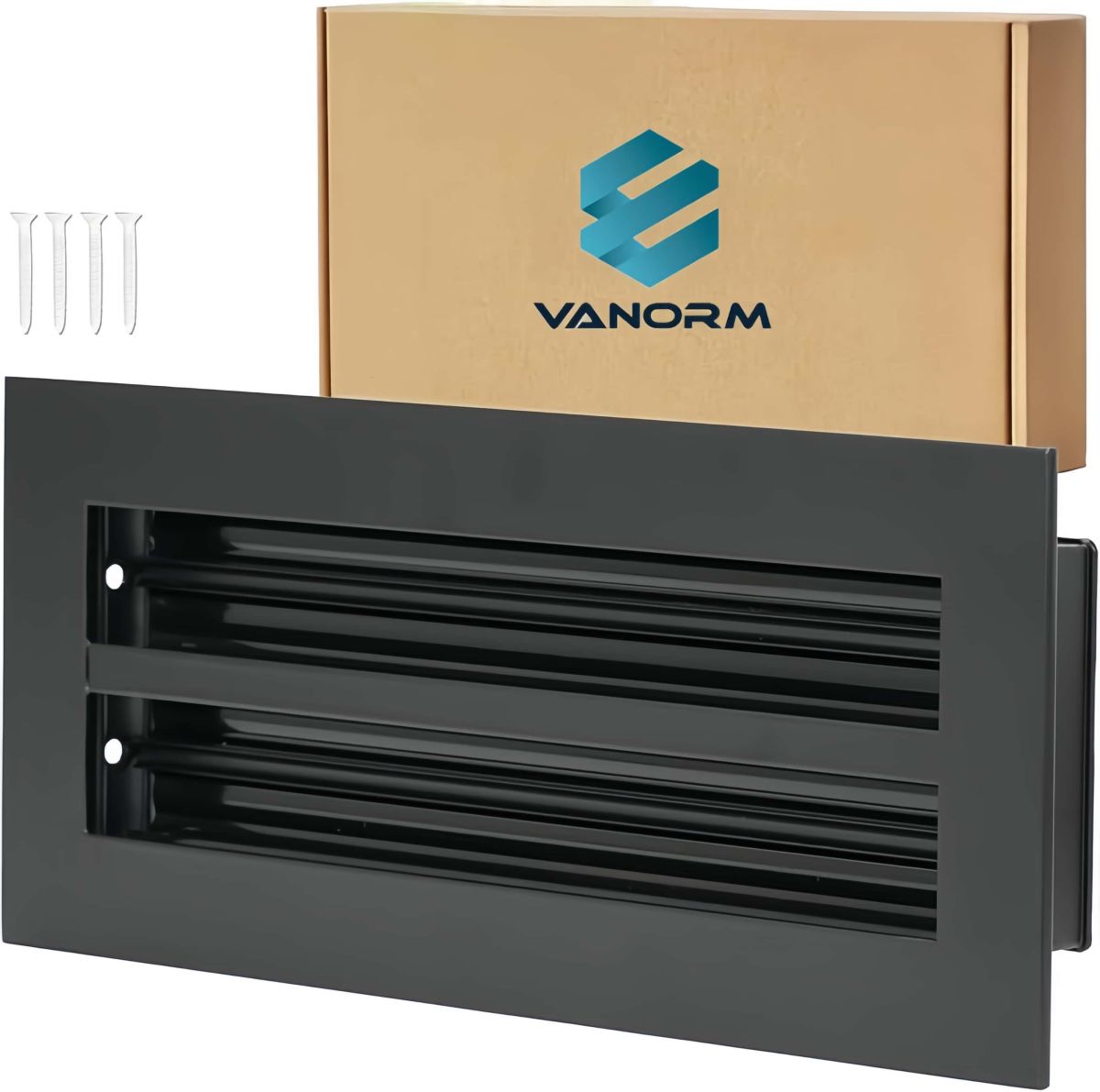 Couvercle de ventilation AC moderne 12*4 Forme carrée de planchers de murs de plafond de Grille de registre d'air en plastique d'alliage d'aluminium noir pour l'usage de bureau - Image 4