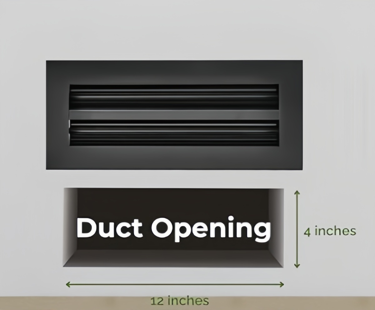 Modern AC Vent Cover 12*4 Black Aluminum Alloy Plastic Air Register Grille Ceiling Walls Floors Square Shape for Office Use - 画像 5