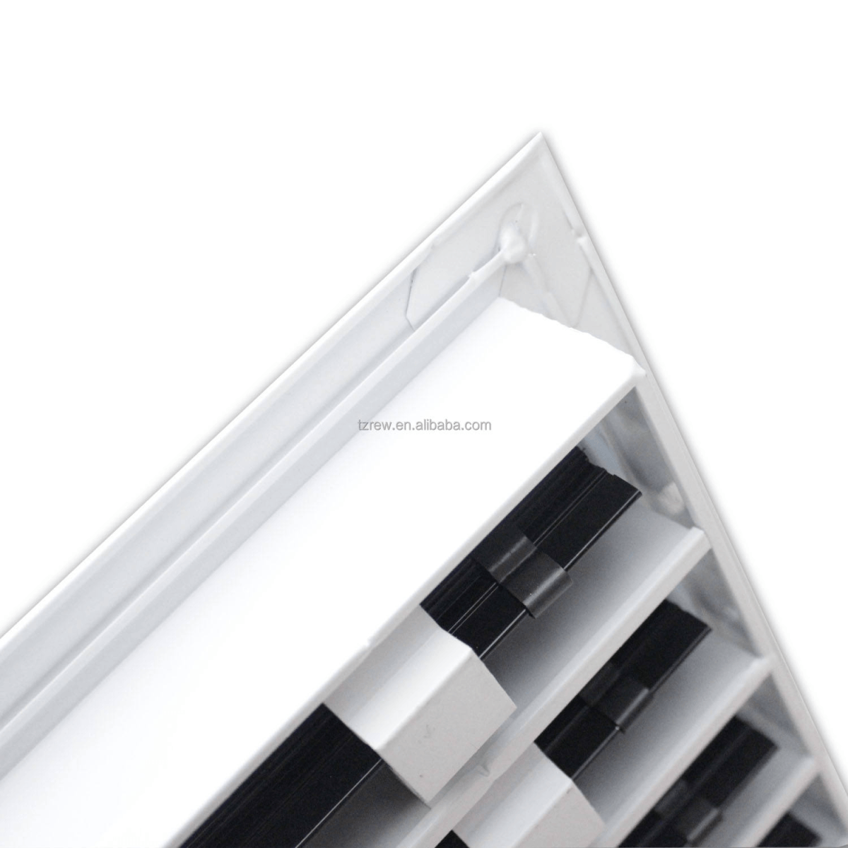 ปกช่องระบายอากาศ AC ที่ทันสมัย 14*14 White Aluminum Alloy Plastic Air Register Grille for Ceiling Walls Floors Square Shape for Office Use - ภาพ 3