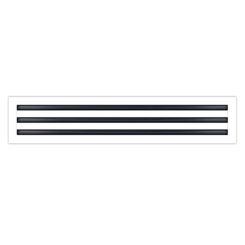 Kaasaegne AC ventilatsiooni kate 30*6 White Aluminum Alloy Plastic Air Register Grille for Ceiling Walls Floors Square Shape for Office Use