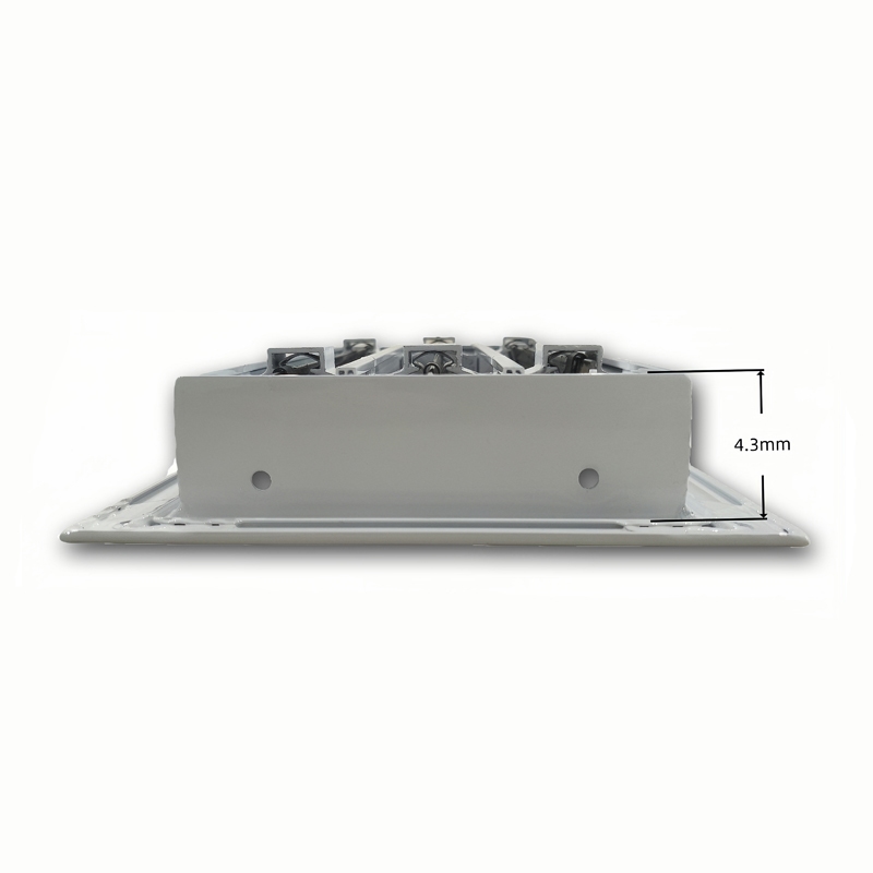 Modern AC Vent Cover 12x6 White Aluminum Alloy Plastic Air Register Grille for Ceiling Walls Floors Square Shape for Office Use - 画像 3