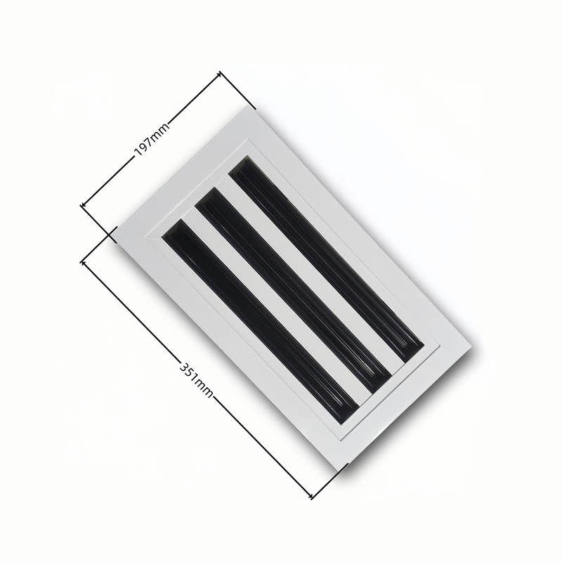 Modern AC Vent Cover 12x6 White Aluminum Alloy Plastic Air Register Grille for Ceiling Walls Floors Square Shape for Office Use - Immagine 4