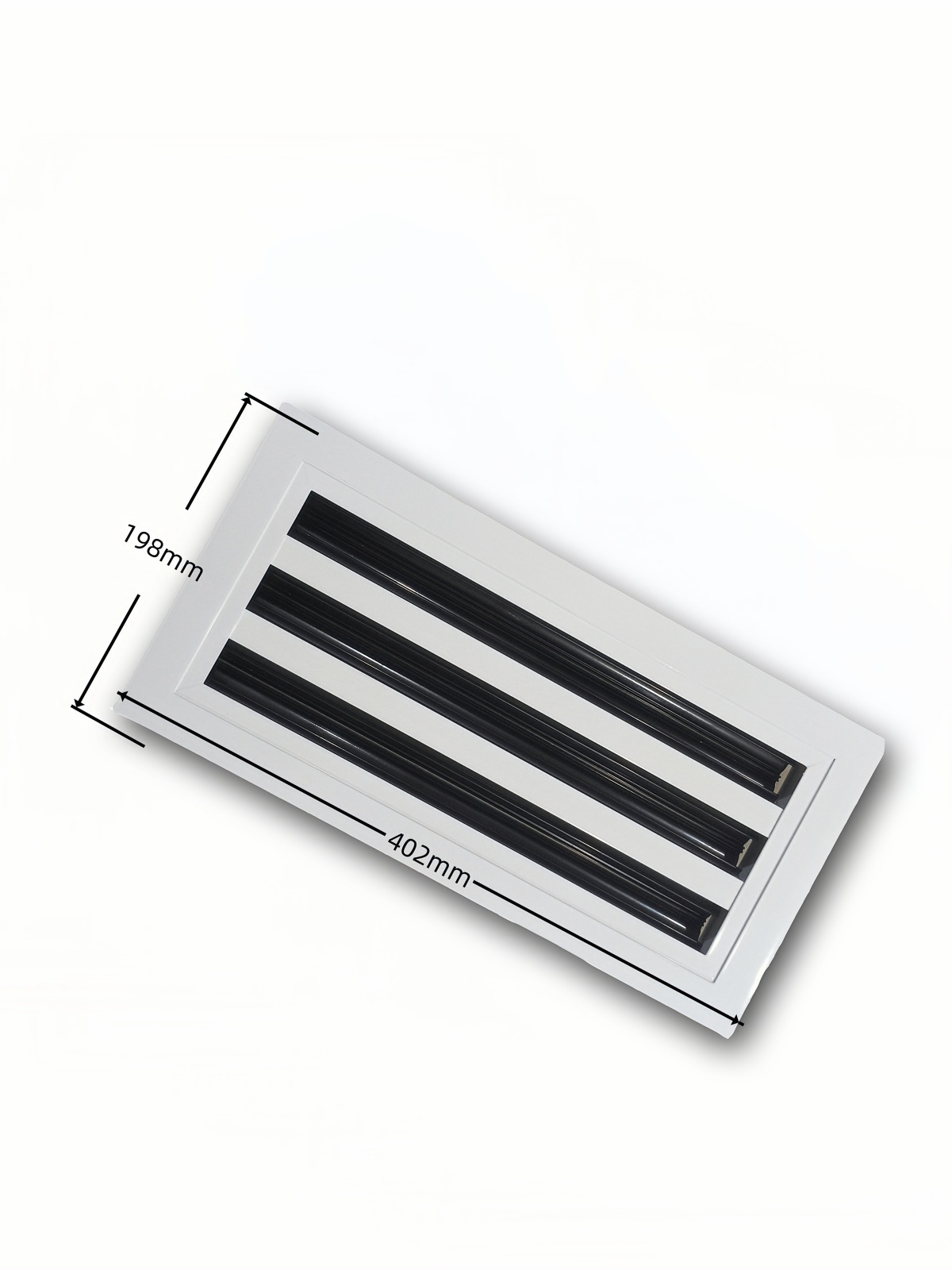 Modern AC Vent Cover 14x6 White Aluminum Alloy Plastic Air Register Grille for Ceiling Walls Floors Square Shape for Office Use - Pilt 4