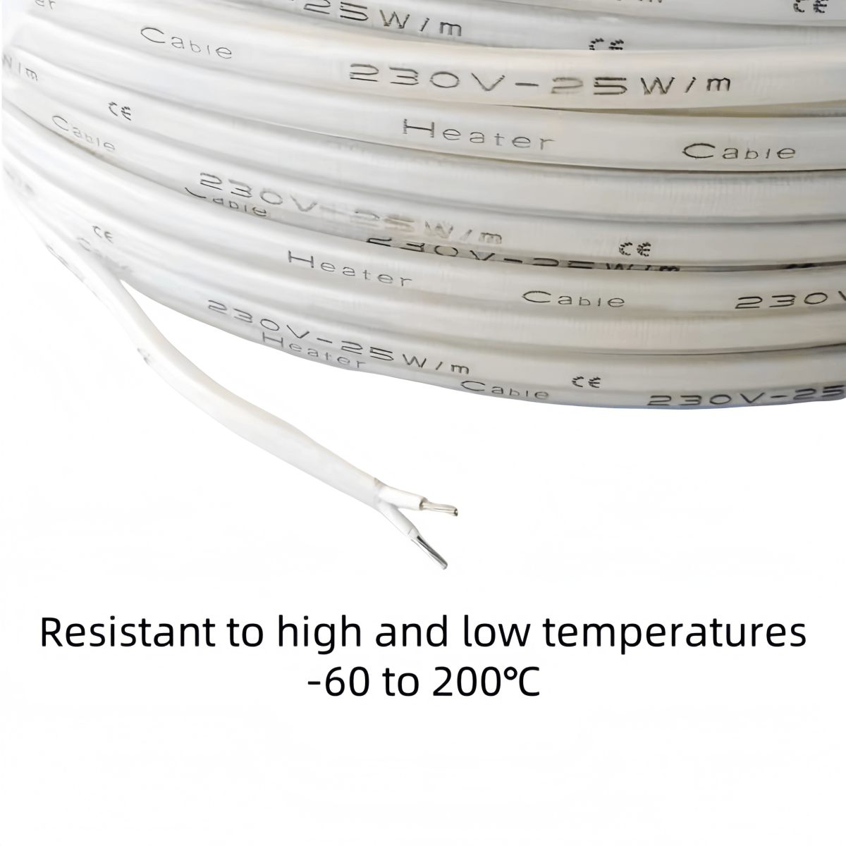 25W/30W/40W/50W Rubber Drain Pipe Defrosting Heater Wire Cable Heat Pad Sustainable 230v Constant Power Heating Equipment - Image 4