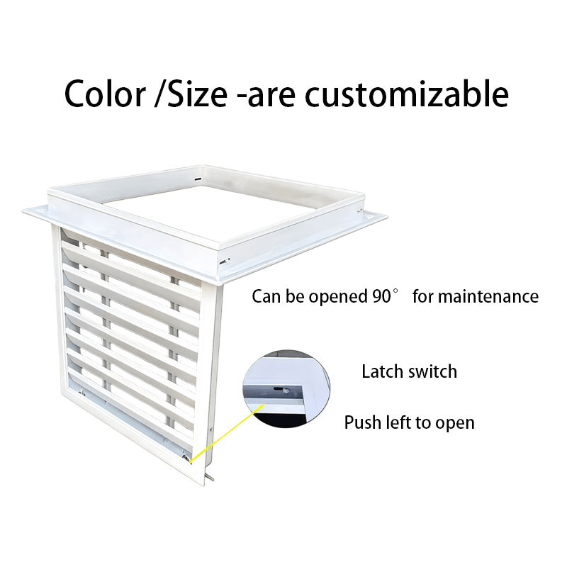 250*250mm Louvre Universal Aluminum Alloy Access Panel Inspected Opening Finished Ceiling Door Hinge Type Register & Grille - Image 2