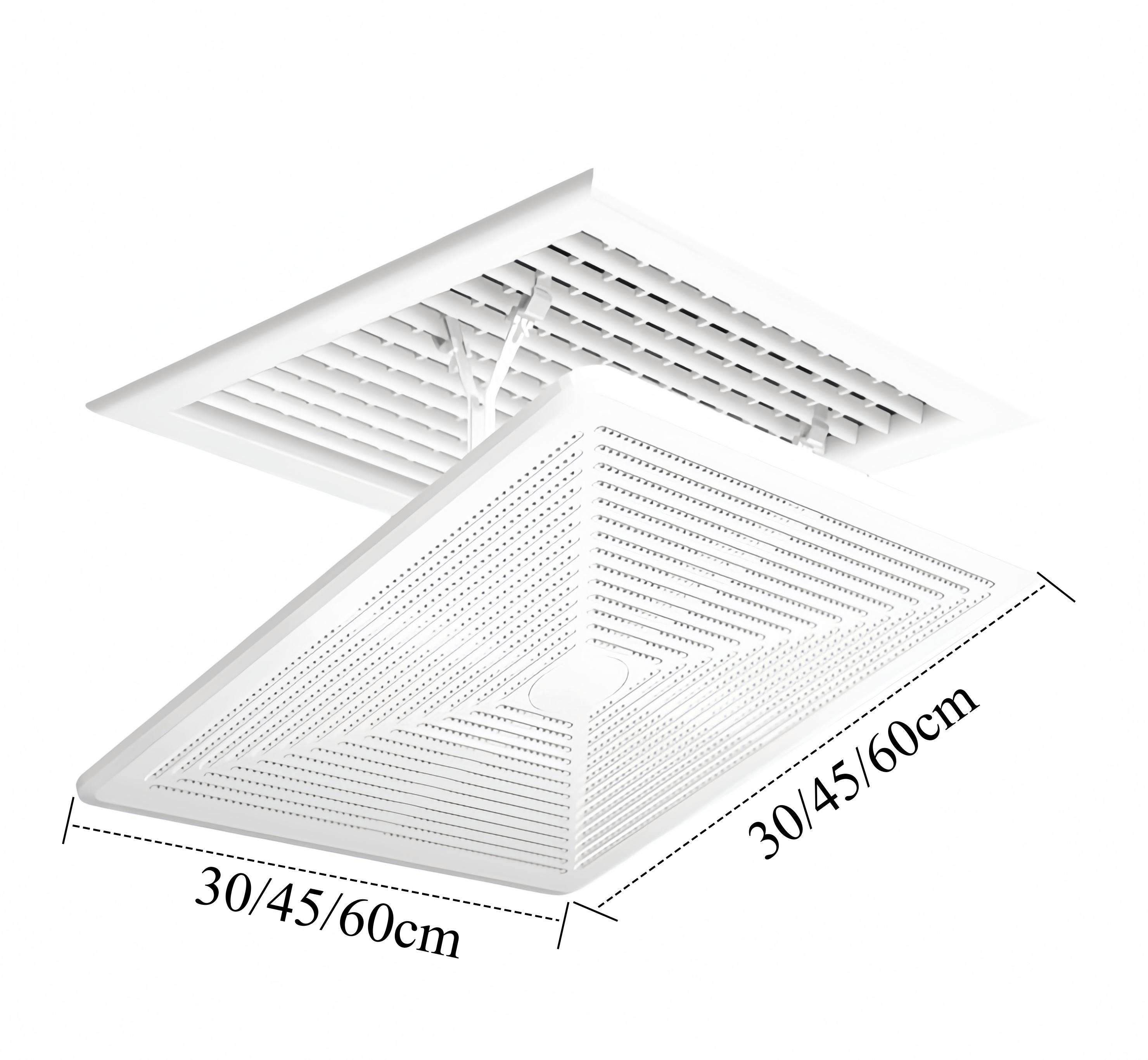 WANROM 300 Modern Air Vent Deflector Ceiling Air Conditioner Diverter No-Drill Installation Not Blocking Compatible for Most - Bild 6