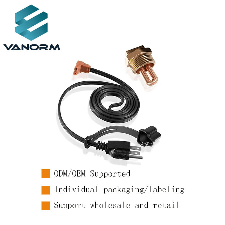 3100003 Engine Block Immersion Heater 1" NPT Thread Brass Adapter 400 Watts, 120 Volts - Image 2