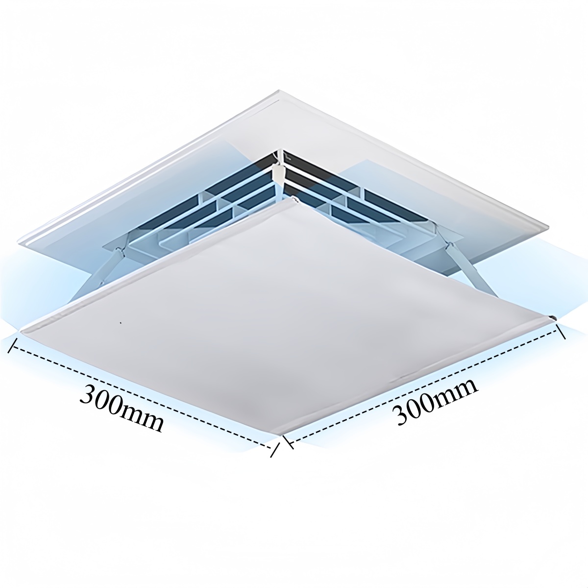 Steel Durable Adjustable Reusable Heat Drop Ceiling Vents RV Home HVAC AC Registers Air Conditioner Deflector Modern - Imagem 4
