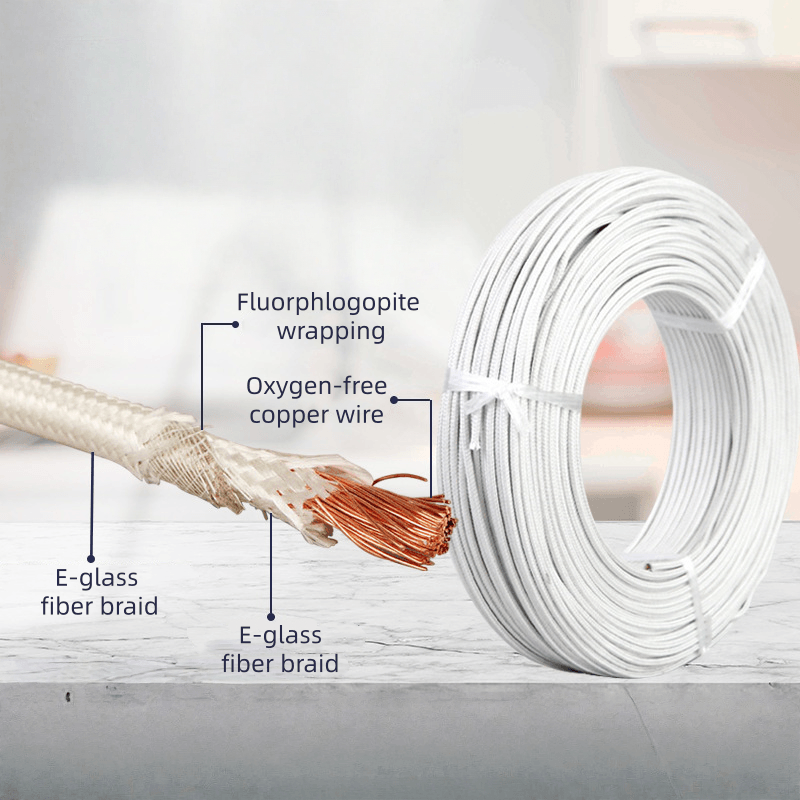 High-Temperature 0-1000C Mica Electromagnetic Heating Cable Nickel-Plated Heating Belt Conductor Heat Resistant Silicone Rubber