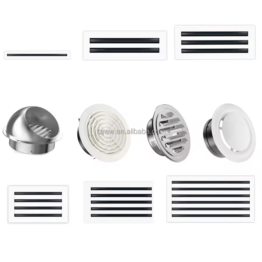 Modern 4x10 Flush Mount Floor Register Heavy Duty Steel Air Vent for AC Heating Black Building Supplies ABS for Office - 图片 6