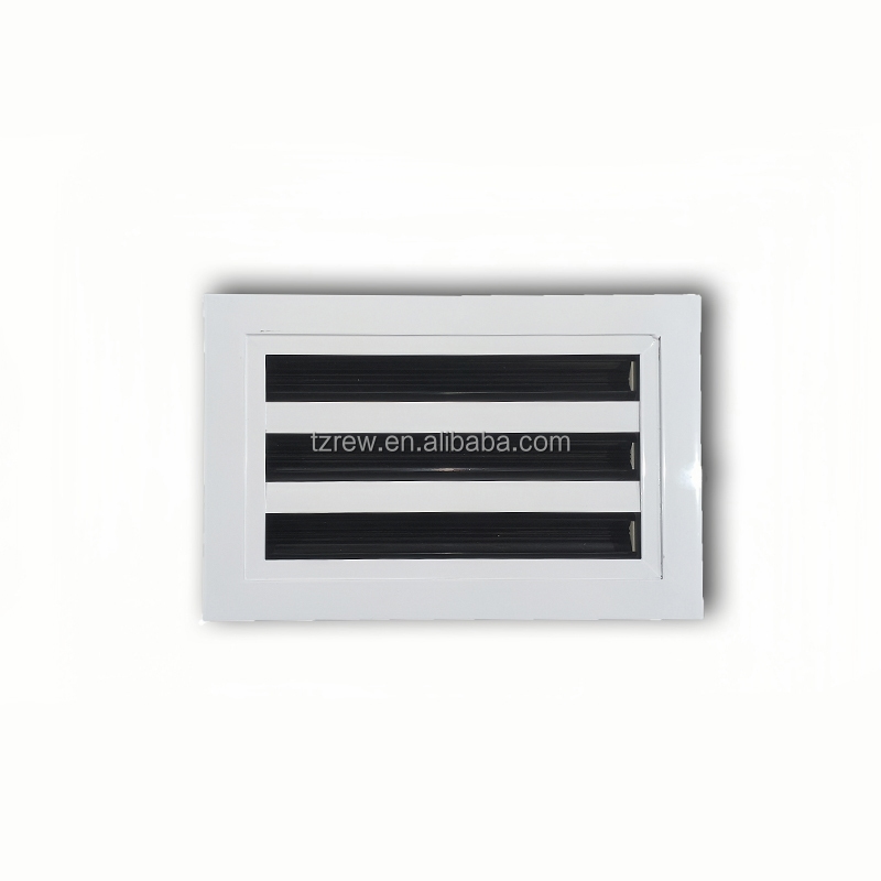 Modern 10x6 White Aluminum Alloy AC Vent Cover Decorative Square Air Diffuser with Standard Linear Slot for Home Office