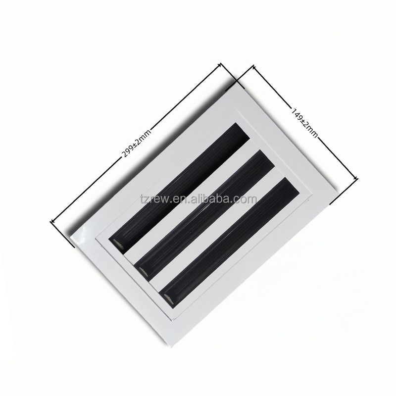 Modern 10x6 White Aluminum Alloy AC Vent Cover Decorative Square Air Diffuser with Standard Linear Slot for Home Office - Bild 2