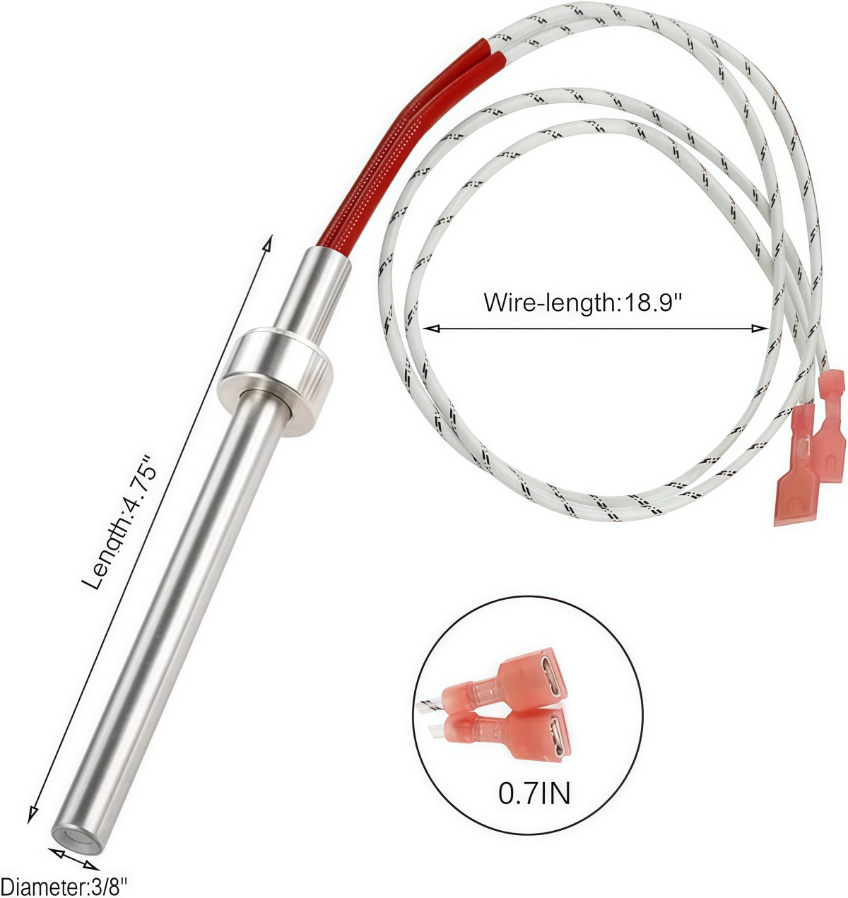 PU-CHA Igniter Compatible Englander Pellet Stove 300W 4.75'' Silicon Nitride Quartz Heater Essential Core Component for Heating - Image 5