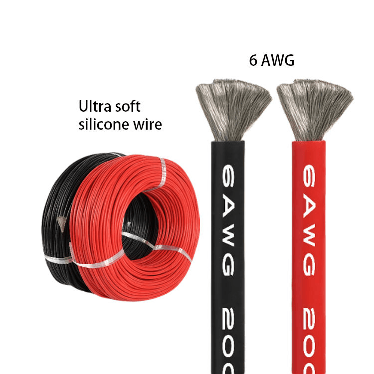 -60-200C 600V 6 Awg Ultra Flexible Electric Silicone Rubber Wire 0.08mm Tinned Cooper Wire Heat Resistant Heating Equipment - Imagen 3