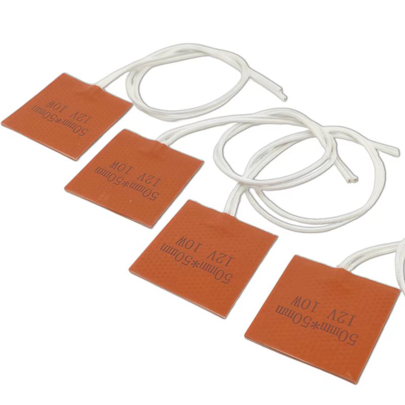 Silicone Heater 3D Printer 50*50mm Heat Bed Better Replacement of Reprap PCB Heater 12Voltage Option
