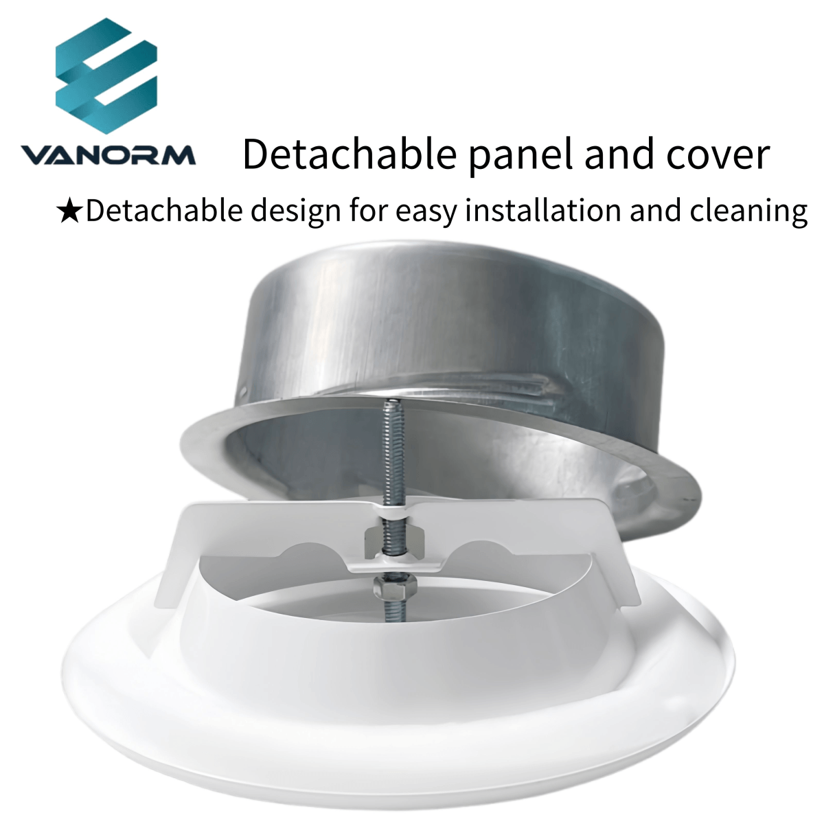 Modern Design Adjustable Fresh Air System Exhaust Return Air Vent Round Metal Disc Iron Air Outlet Inlet Ventilation - Image 6