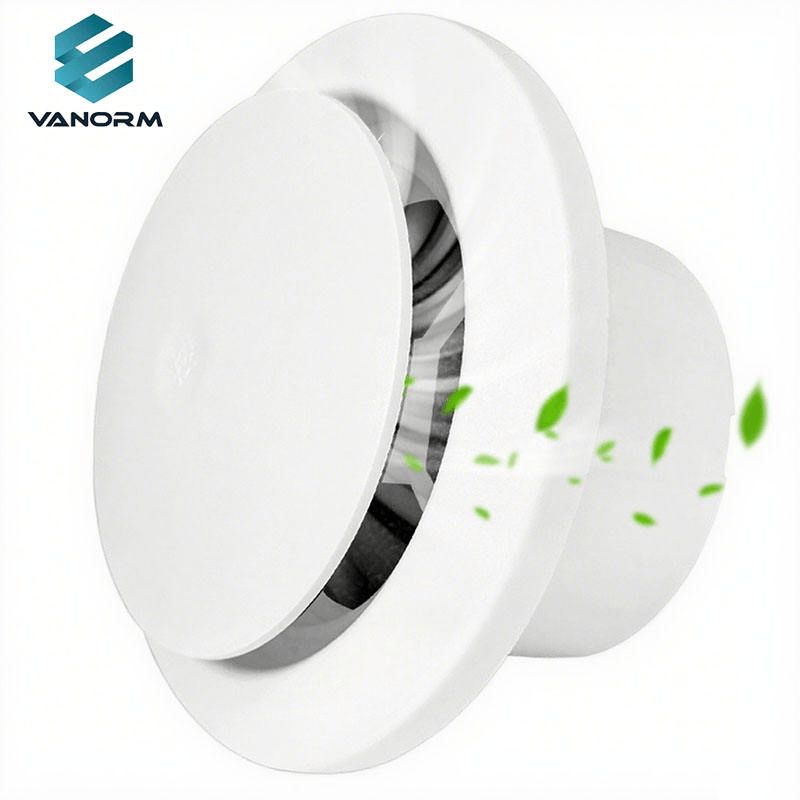 ABS Circular Press-Type Indoor Adjustable Air Conditioning Outlet Fresh Air Inlet Exhaust Filter Noise Reduction for Office Use - Image 3