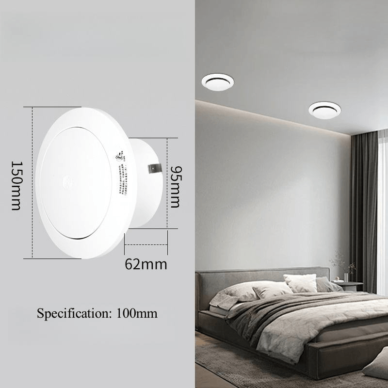 ABS Circular Press-Type Indoor Adjustable Air Conditioning Outlet Fresh Air Inlet Exhaust Filter Noise Reduction for Office Use - Image 5