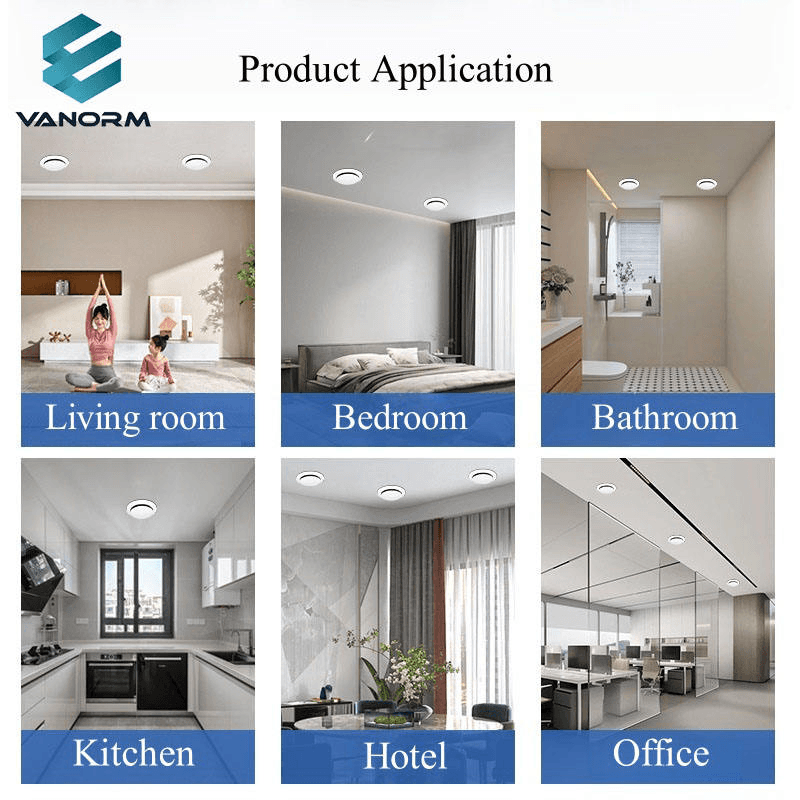 ABS Circular Press-Type Indoor Adjustable Air Conditioning Outlet Fresh Air Inlet Exhaust Filter Noise Reduction for Office Use - Image 6
