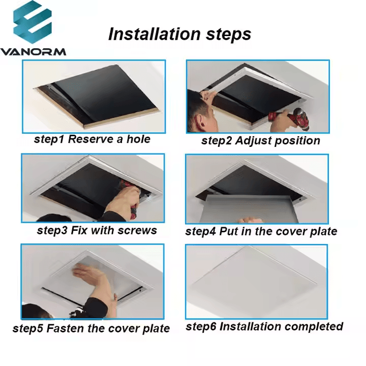 Modern Industrial Design Drywall Inlay Access Panel Aluminum Alloy with Lock Finished Ceiling Inspection Opening - Image 6