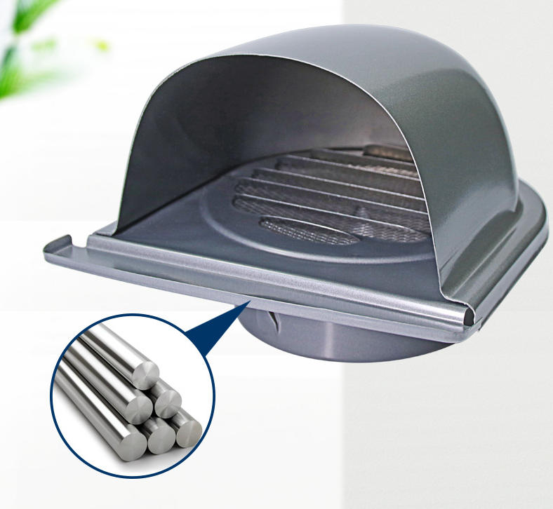 100mm/150mm U-Shaped Air Vent Cap 304 Stainless Steel Exterior Wall Vent for Household Warehouse Outdoor Ventilation Outlet - Image 6