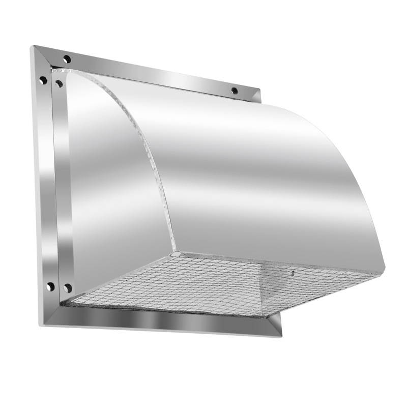 Square Vent Stainless Steel Wall-Mountable Range Hood Air Outlet Exhaust Kitchen Vent Windscreen Rain Cover Registers Grilles - 영상 4
