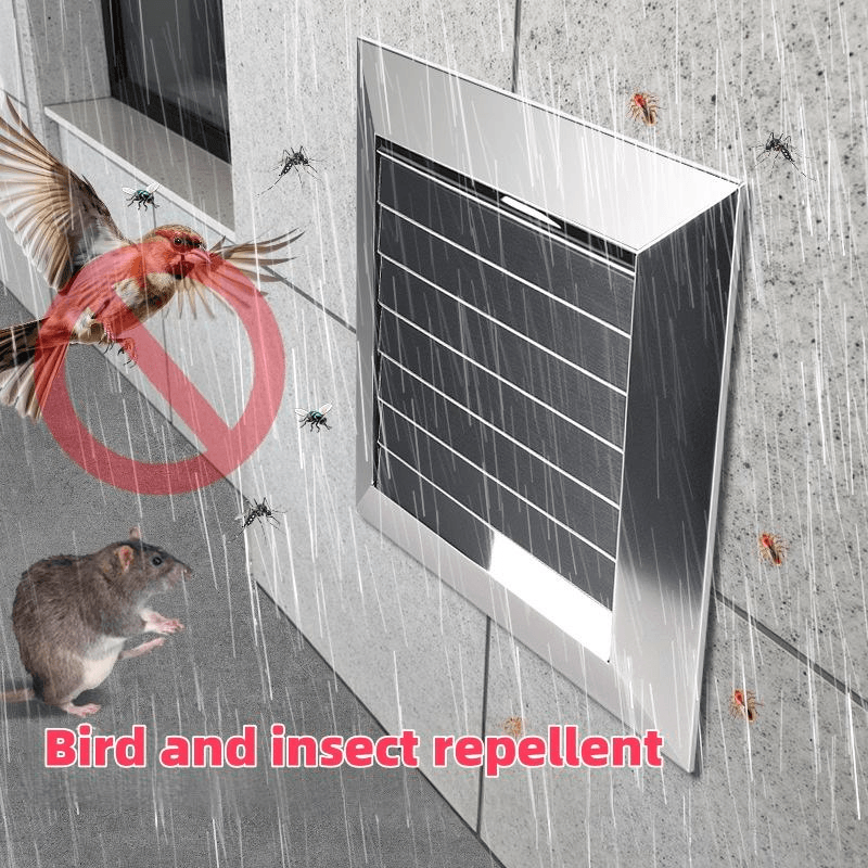 Modern Movable Louvered Bathroom Exhaust Fan Stainless Steel Grating Square Rainproof Ventilation Louvers Exterior Air Intake - Image 6