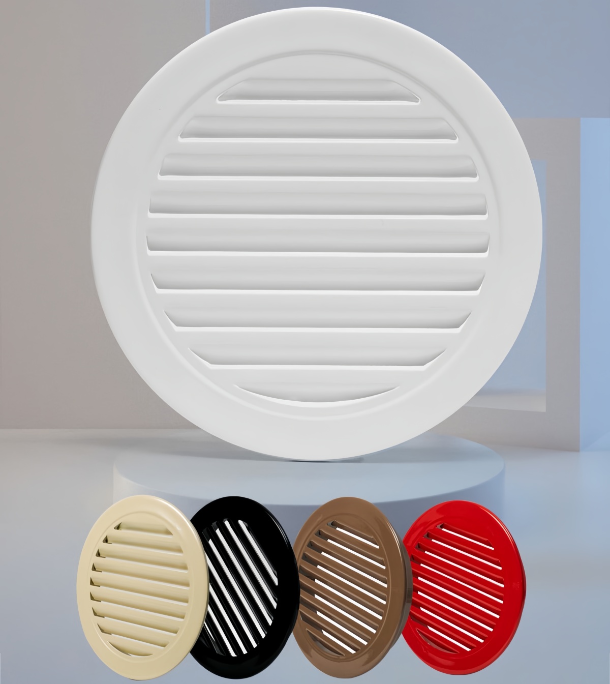 Modern Aluminum Circular Rainproof Louvre Wind Cap Villa Attic Ventilation Hole Exhaust Port Window Grille for Wind Exhaust