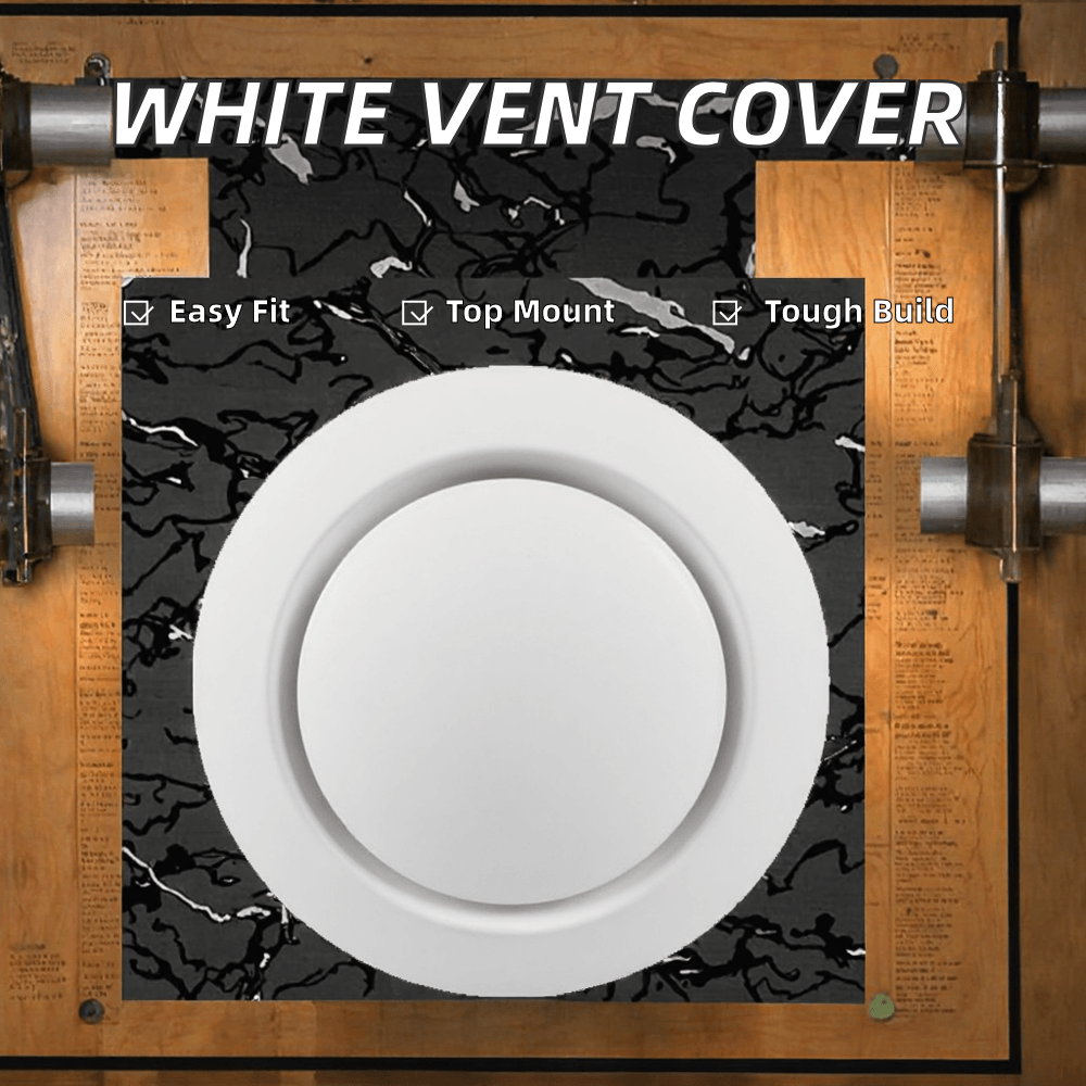 Modern White ABS Plastic Vent Cover for Fresh Air System Exhaust for Outdoor Office Basement Warehouse Workshop HVAC Systems - Image 2