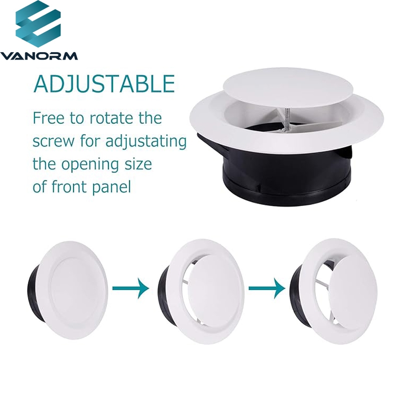 Modern White ABS Plastic Vent Cover for Fresh Air System Exhaust for Outdoor Office Basement Warehouse Workshop HVAC Systems - 图片 3