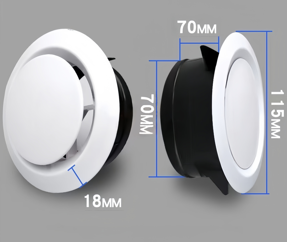 Modern White ABS Plastic Vent Cover for Fresh Air System Exhaust for Outdoor Office Basement Warehouse Workshop HVAC Systems - 图片 6