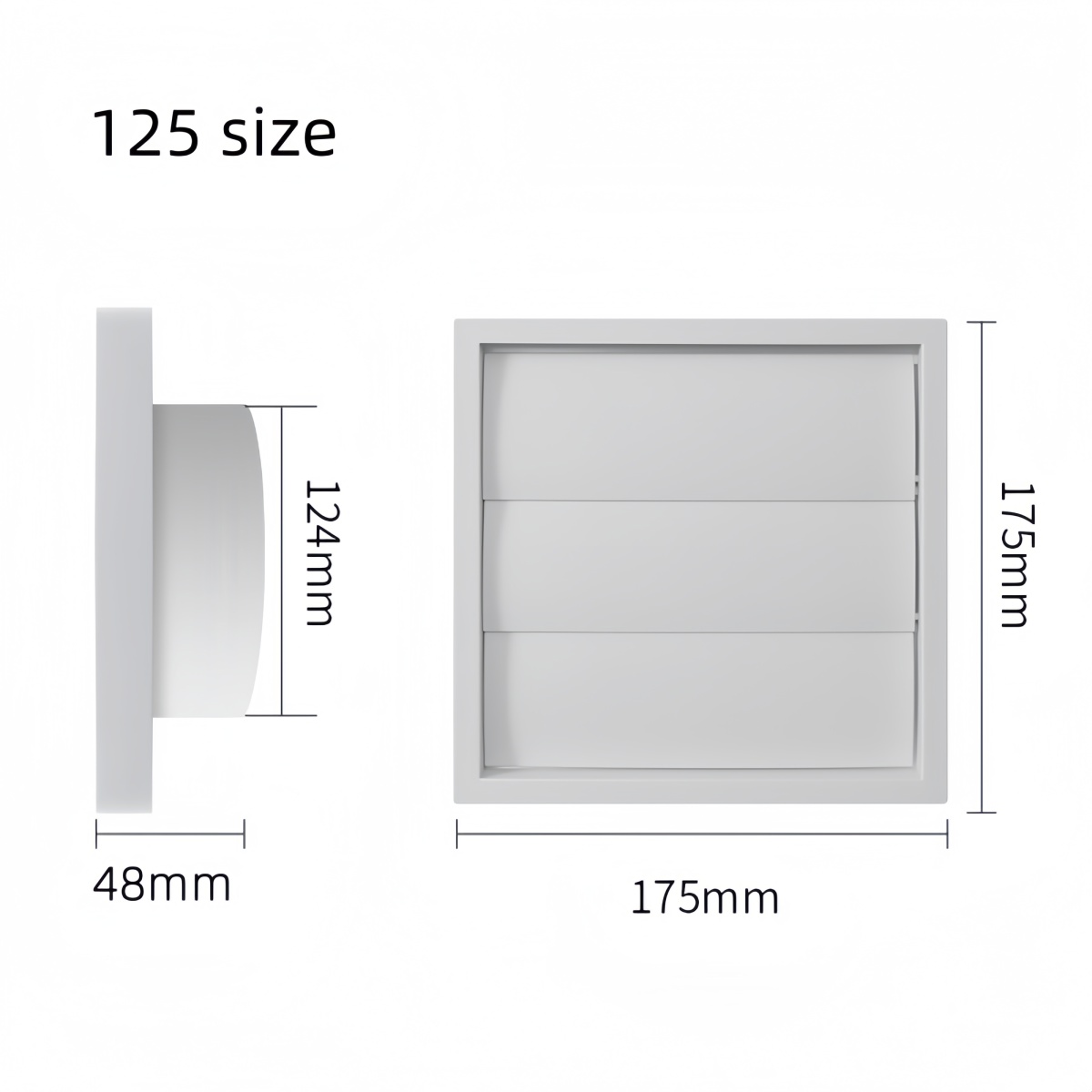 ABS Exhaust Opening Wall Ventilation Cap Grille Windproof Cover for External Wall Gravity Louvre Ventilation Register Grille - Pilt 3