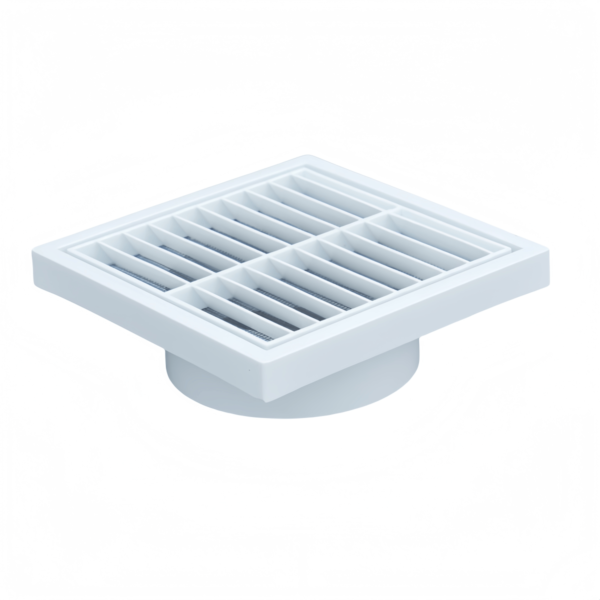 Modern Square Plastic Pipe Rainproof Air Vent Hood and Outlet Cover Sleek Opening Grille for Bathroom with Sleek Design