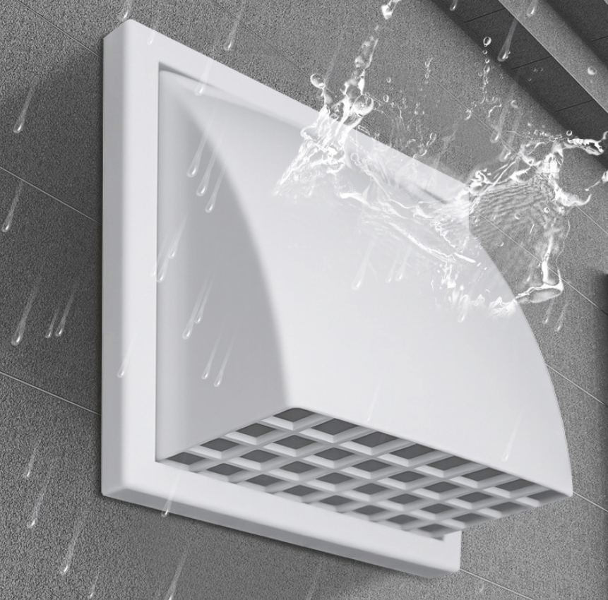 Rainproof Exterior Wall Exhaust Ventilation Cap Wind Cover for Office Duct Outlet Ventilation