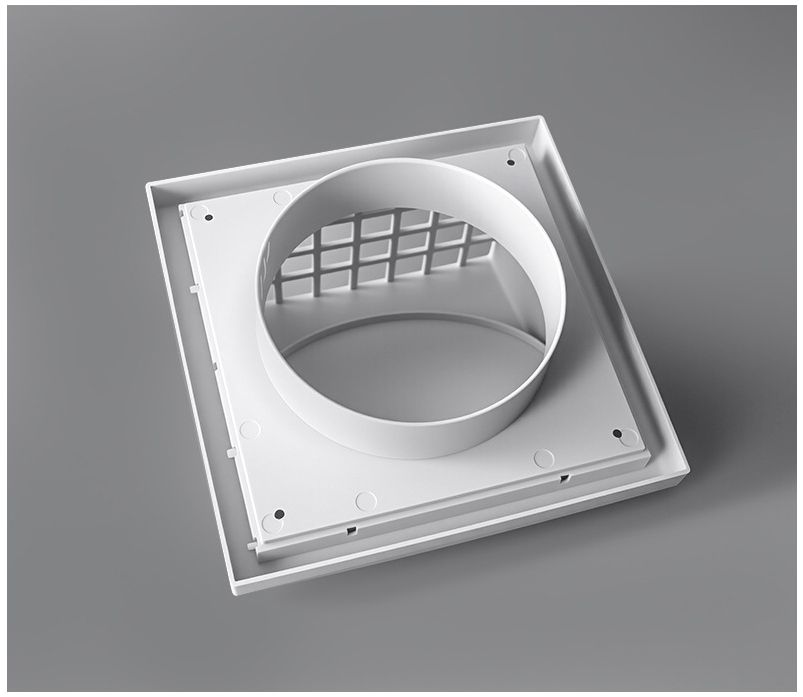 Rainproof Exterior Wall Exhaust Ventilation Cap Wind Cover for Office Duct Outlet Ventilation - Image 4