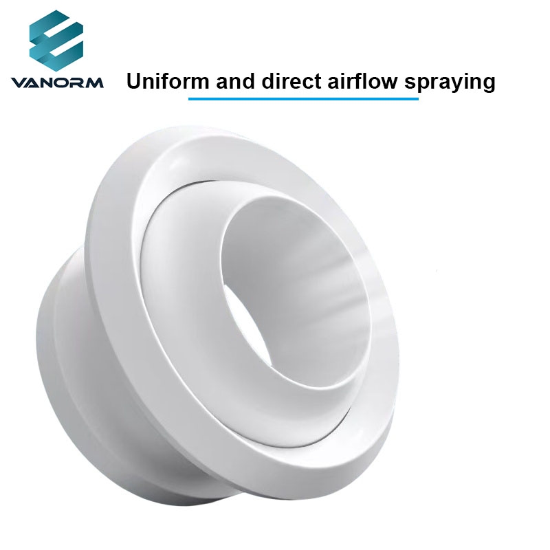 Modern Adjustable ABS Spherical Jet Air Outlet for Office for Air Conditioning Supply Registers & ตะแกรง - ภาพ 4